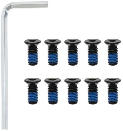 Briny River 10 tornillos de poste delantero para manillar de scooter con llave compatible con AOVO Pro compatible con Xiaomi M365 M365 Pro Scooter Stem Manillar