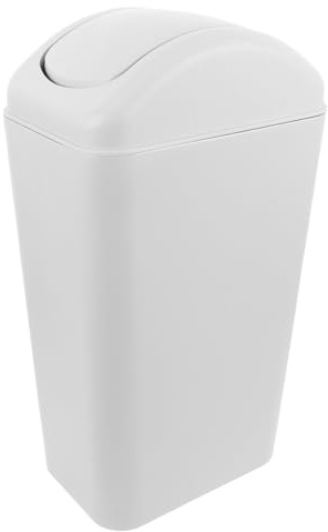 OUNONA Cubo de Basura con Tapa Giratoria de Plástico Cubo de Basura con Tapa para Baño Cocina y Dormitorio para Espacios Reducidos