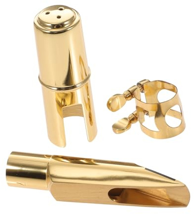 TOYANDONA Boquilla de Saxofón Metálica Suave para Mejorar Entonación, Accesorio Musical para Estudiantes y Niños