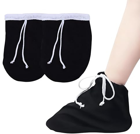 Bestevery 2 Pièces Couvre-Orteils Lavables, Chaussette Protection Plâtre Au Pied, Couvre Plâtre Réglable, Protège Orteils Plâtre, Pour protéger les pieds et les bandages(doublé de polaire)