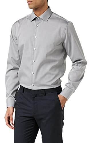 Seidensticker men's business shirt - shaped fit - non-iron - Kent collar - long sleeve - 100% cotton