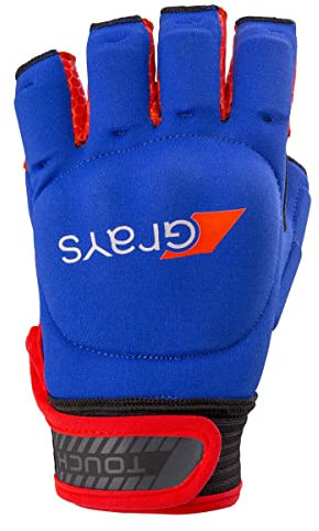 Grays Touch Hockey-Handschuh – Marineblau/Neon-Rot (2017/18), X Large Left Hand