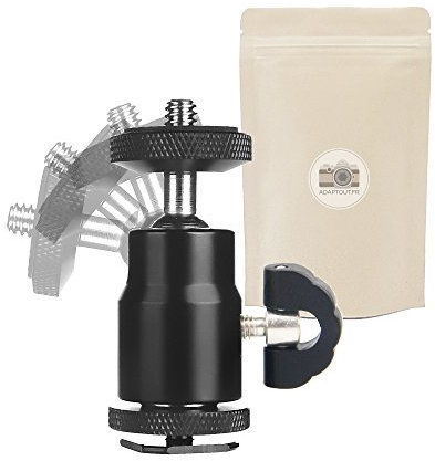 Zapato caliente Flash Sabot Head Flash Cámara Funda 1/4 Compatible con todas las marcas Canon Nikon Sony Pentax Fuji Panasonic Samsung Olympus Sensor de limpieza Objetivo - Marca Francesa Adaptativa