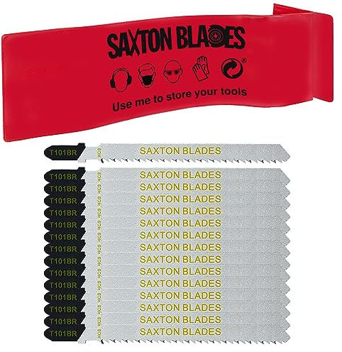 Saxton T101BR Lot de 15 lames de scie sauteuse pour Bosch, Dewalt, Hitachi, Makita, Festool etc