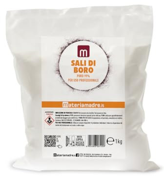 Materiamadre Sali di boro in polvere, igienizzante antimuffa - 1 Busta 1 kg, con istruzioni di utilizzo