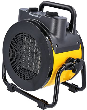 TOUGH MASTER Ceramic Thermostat Heater Portable Electrical 2KW With 2 Heat Settings & 250V Energy Efficient Turbo Fan Mechanism For Home Office Bedroom Use, Black & Yellow, TM-CFH201N