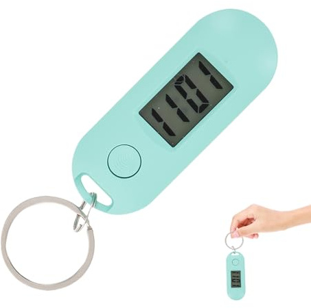 Mikikit Lapel Watch Keychain Hanging Watch, Pocket Portable Key Ring Digital Hanging Electronic Students Mute Keychain Unisex Pendant for Man Women Girls Pocket