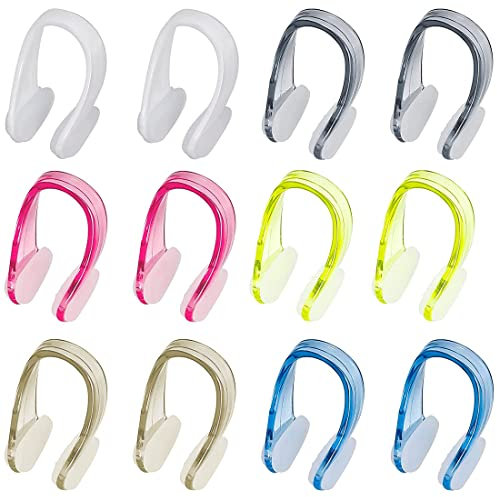 6er-Pack Silikon-Nasenklammern Schwimmen Wasserdichte Nasenklammern Kinder Erwachsene Nasenzubehör für Anfänger Wassersporttraining