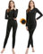 Uniuni Skiunterwäsche Damen Warm Thermounterwäsche Set Winter Ski Unterwäsche Frauen Thermo Motorrad Funktionsunterwäsche Langarm Thermowäsche Gefüttert Funktionswäsche Outdoor Skiwäsche Grau 44