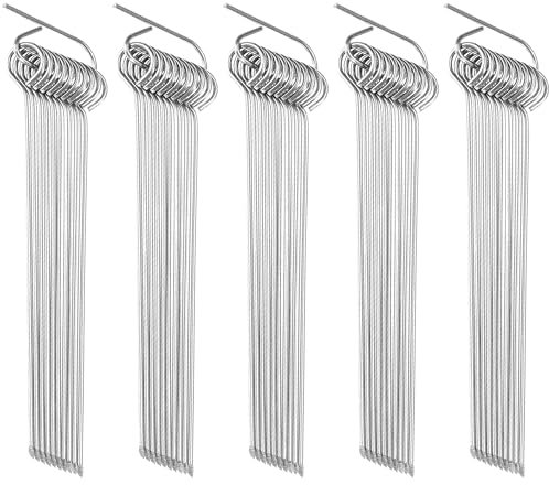 SEABABOO 50PCS Rouladennadeln Rouladenspieße mit Clip Rouladenspieße aus Edelstahl Grill-Hochgenuss für alle Fleischfans Fleischspieße Fleischnadel mit Öse Backnadeln für die Herstellung von Rollen