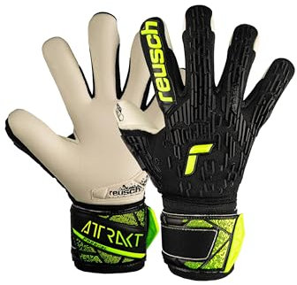 Reusch Attrakt Freegel Gold Finger Support Junior Torwarthandschuhe für Kinder mit Evolution Negative Cut und Fingerschutz