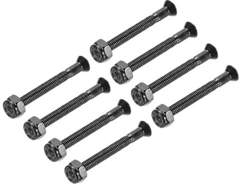 PATIKIL Skateboard Hardware Kit 1.75 Montage Schrauben Volle Gewinde Bolzen Muttern Set für Skateboard Cruiser Schwarz