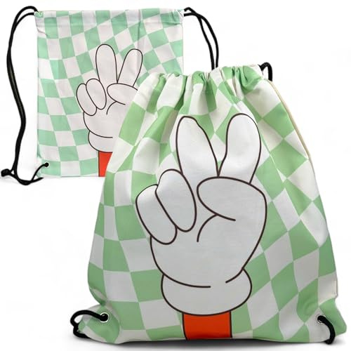 MIJOMA Färgglad gymväska sportväska – lätt ryggsäck för barn, perfekt för sport, skola och resor, 34 x 31 cm, dragskoväska av slitstark polyester, Fred, 34 x 31 cm für alltägliche Abenteuer