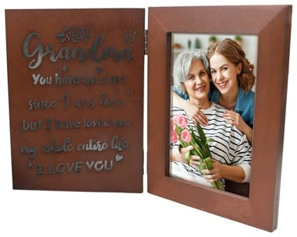 Uqezagpa Illuminated Picture Frame with Adjust Led Light Romance Wood Photo Display for Home