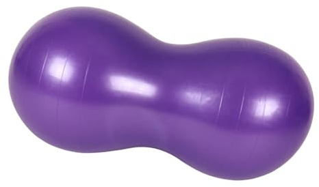 MotiveTech Peanut Ball Palla Ginnastica Equilibrio Sedia Fitness Coordinazione Seduta Rilassante in PVC Struttura Resistente Adatta a Bambini Adulti, Viola
