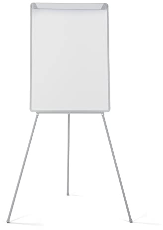 Lavagna Professionale Magnetica Bianca a Cavalletto con Portablocchi, 70 x 100 cm