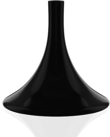 Stölzle Lausitz Decantador Teide Vulkanos Black 750 ml – Elegante garrafa para vino tinto con máxima oxigenación – Cristal soplado a mano – Apto para lavavajillas y resistente