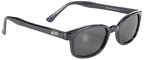 X-KD's 1010 - Gafas de sol deportivas y motoristas - Hombres y mujeres - Se ajustan bajo casco moto bicicleta esquí - Lente ahumada UV400 - Portadas por Jax Teller y SAMCRO Sons of Anarchy