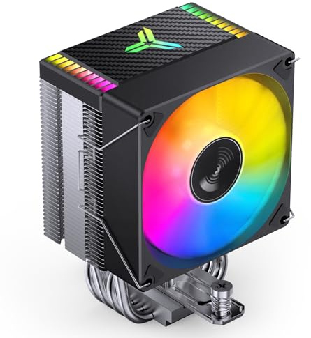 JONSBO CR1400 EVO - Enfriador de CPU ARGB Mute Series, refrigeración por aire, altura 130 mm, ventilador de 92 mm, mini enfriador de CPU, 4 tubos de calor de cobre, disipador de aire, radiador de
