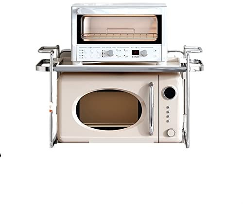 Storage Rack Kitchen Folding Microwave Oven, Integrated Household Double Layer Shelf, Storage Rack, Countertop For Storing Multi-functional Small Household Appliances Storage Shelf (Color : A, Size