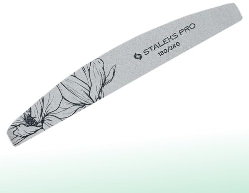 STALEKS PRO Lima de Uñas Mineral Profesional Grano 100 y 180 - Para Manicura y Pedicura, Ideal para Uñas Naturales y Artificiales, Uso Único, Set de 25 Piezas - Staleks Expert (Grano 180/240)