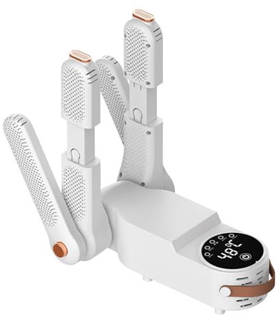 ZJHAHJY Folding Shoe Dryer, Boot Dryer with Timer and LED Display, Eliminate Odor Fast Drying Boot Deodorizer, Portable Multifunction Socks Dryer Boot Warmer