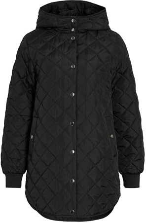 Vila Hooded Jacket Vitate L/S Chaqueta con Capucha-Noos para Mujer | Capa