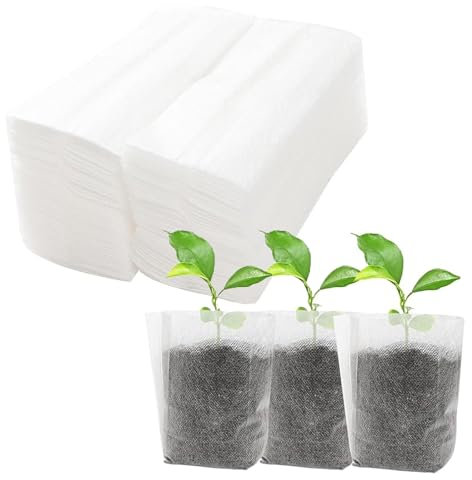 thirei Bolsas de crecimiento, bolsas de crecimiento para macetas, bolsas de plantación de tela no tejida, biodegradables, no tejidas, para jardinería, ecología, agricultura, 200 unidades (16 x 20)