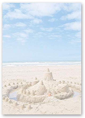 20 Sheets Motif Letter Paper! Travel & Vacation Sandcastle DIN A4 - Paper-Media
