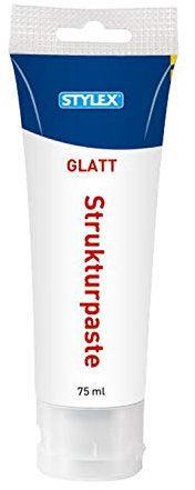 Stylex , Acryl, 28600 - Strukturpaste glatt, ohne Sand, 75 ml Tube, trocknet weiß matt und deckend auf, kann eingefärbt oder übermalt werden, für reliefartige Effekte