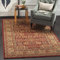 SAFAVIEH Traditionell Teppich für Wohnzimmer, Esszimmer, Schlafzimmer - Mahal Collection, Kurzer Flor, Rot und natürlich, 201 X 279 cm