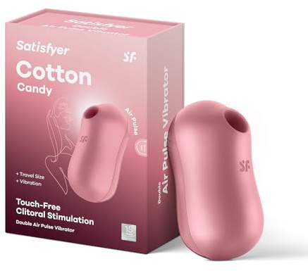 Satisfyer Cotton Candy Air Pulse & Vibro-Masseur Clitoridien | 11 Programmes d'ondes de Pression et 12 Programmes de Vibration | Sex Toýs Femme | Sex-Toys Pression et Stimulateur