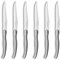 Lou laguiole - Coffret 6 Couteaux Steak - Tradition - Acier Inoxydable 13 C, Finition Vintage - Gris Vintage