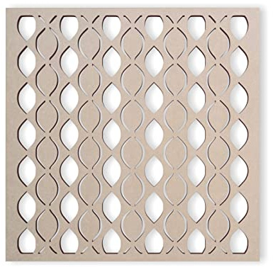 Lattice Panel with a Rope Leaf Bead Design MDF Home & Yard Décor - Wall Panel - Privacy Screen - Trellis - Indoor and Outdoor Use