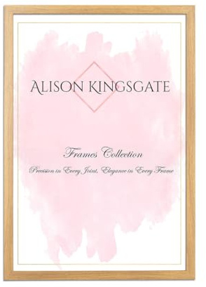 Alison Kingsgate Sleek OAK Picture Frame for Photos & Posters - 60X40CM | Engineered Wood, Shatterproof Perspex Front, Ideal for Wall Art Display, Documents, Certificate & Home Décor