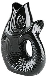 Giftcompany Monsieur Carafon Vase/Karaffe Fisch L schwarz 2,7l