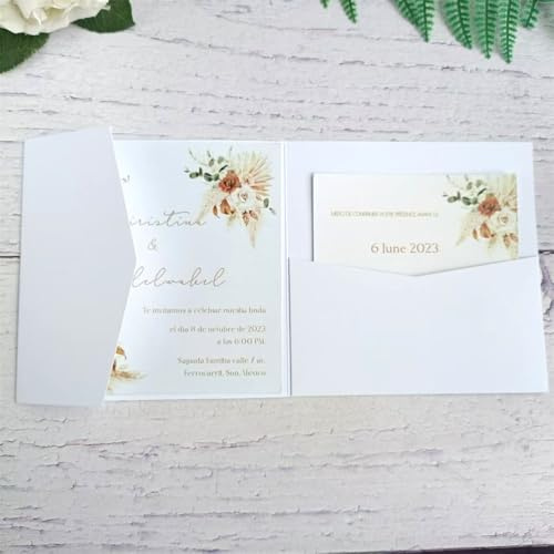 MillaSaw Busta annuncio matrimonio 15x15cm carta opaca bianca 250gsm 25pz
