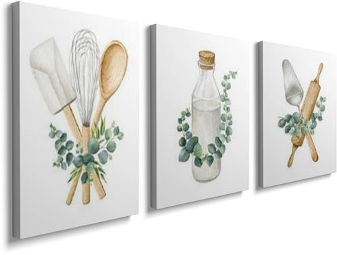 prinfantasy Kitchen Wall Art Canvas Frame Aesthetic Posters Decor Paintings for Home Dinner Room 30x40 cm H0101