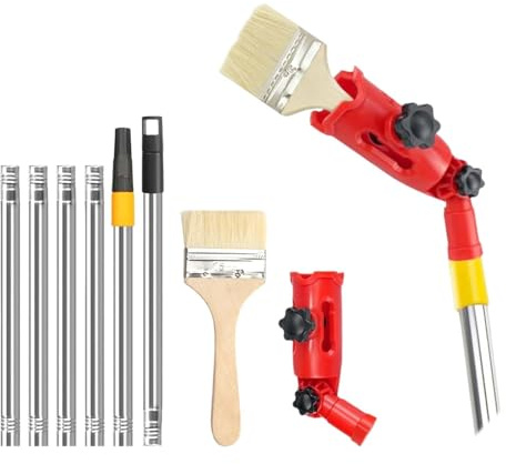 1.7m Estensione del pennello lungo,Pennelli Multi Angolo,Estensore per pennelli,Pennello pittura multiangolo,Asta di Estensione per Rullo di Vernice,Adatto per scale, angoli, tetti, porte e finestre
