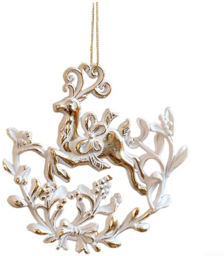 Adorno vintage de copo de nieve de plástico mate para decoraciones navideñas, adecuado para árboles de Navidad y con detalles artísticos de copo de nieve (B)