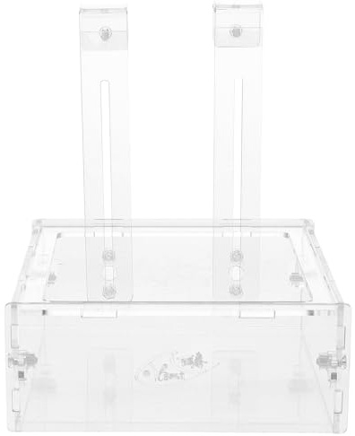 JOINPAYA Fish Tank Hanging Hook Feeder Acrylic Fish Food Container Feeding Ring Anti-Scatter Aquarium Feeder for Precise Feeding in Home and Travel Use