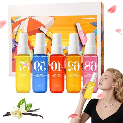 Profumo Corpo Spray Donna, Hair and Body Mist 5PCS 40ML