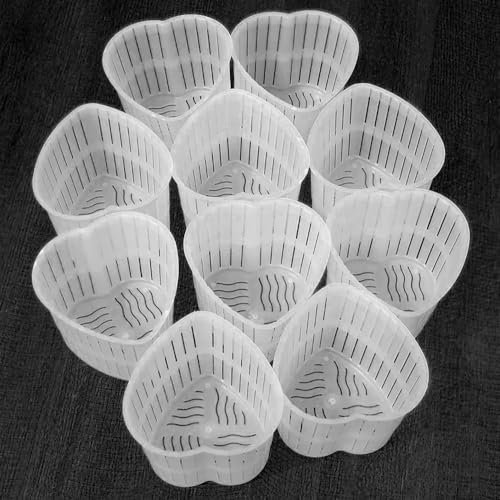 15 Fuscelle contenitori a forma di cuore da 60 gr. per Formaggio - Caciotta - Ricotta ecc.