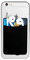 Cerbery - Smartphone Kartenhalter - Halter Halterung Handy Hülle Kartenhülle Kopfhörer - Kompatibel mit Apple iPhone Samsung Galaxy (Schwarz)