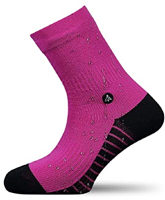 VERJARI® Chaussettes Imperméables Respirantes et Chaudes pour Homme et Femme - Running, Trail, Vélo, VTT, Randonnée, Ski, Activités Outdoor | En fibre de Bambou | Courtes - Fuchsia