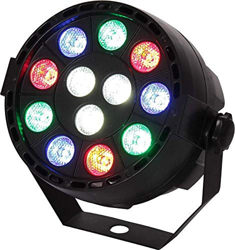 IBIZA PAR-MINI-RGBW LED PAR SCHEINWERFER 12x1 WATT RGBW MIT FERNBEDIENUNG SPOT BÜHNE DJ PARTY DISCO EFFEKTSCHEINWERFER