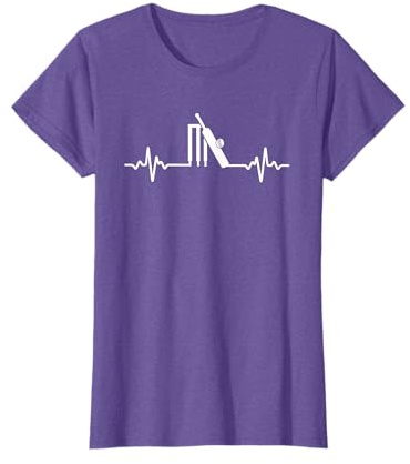 Great cricket heartbeat design gift cricket player T-Shirt