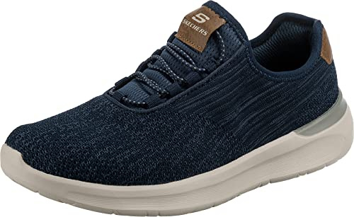 Skechers Lattimore CoringaSneaker pour Homme, Maille tricotée Bleu Marine, 45 EU