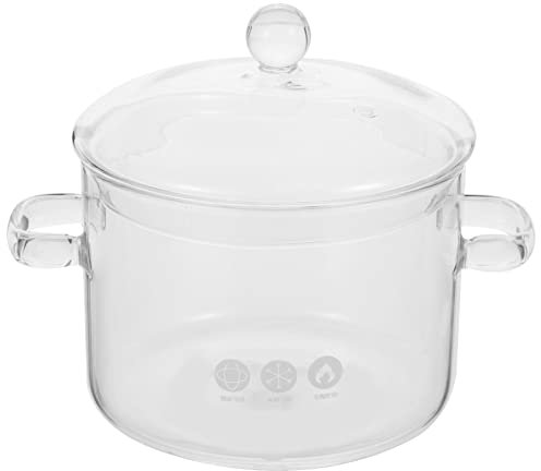 YARNOW Casserole avec Couvercle 1. 9 L De Cuisinière Résistante De Marmite Transparente Multifonction pour Pâtes Nouilles Soupe