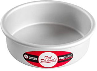 Fat Daddios 6 Pack Pro Series Bakeware Anodized Aluminum Round Cake Pan